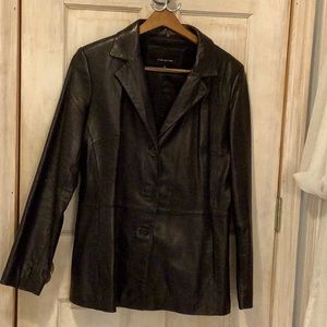 Leather Jones of New York Jacket,Black